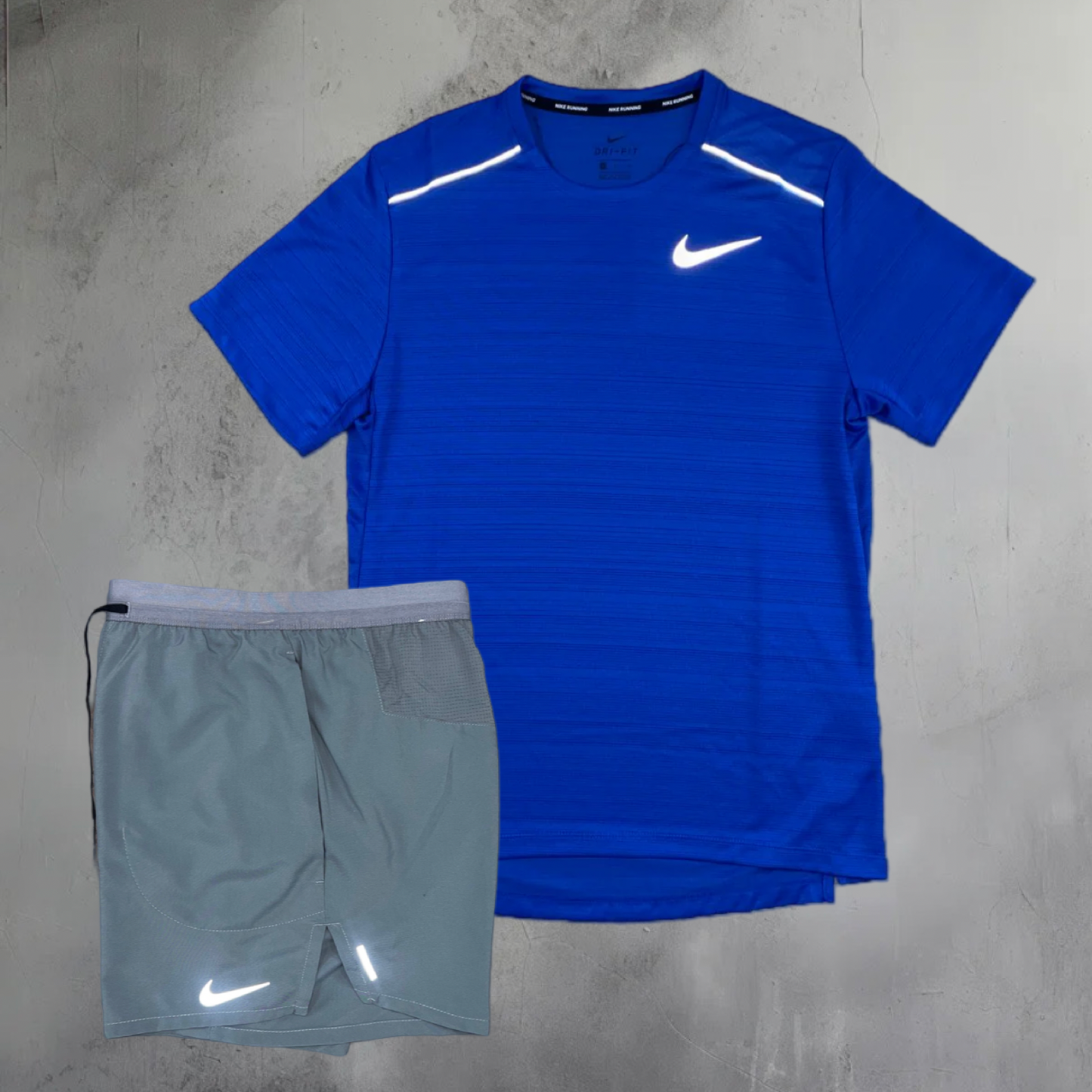 Royal blue Nike miler / 7 inch flex stride shorts